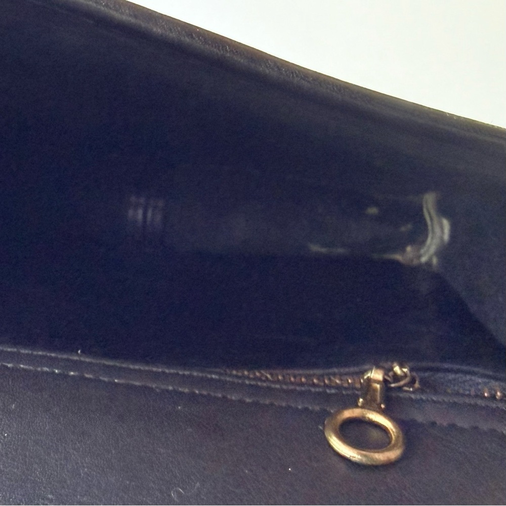 Vintage Coach Saddle Pouch Bag 9590 Black Glovetanned Leather New York City USA - Picture 12 of 15